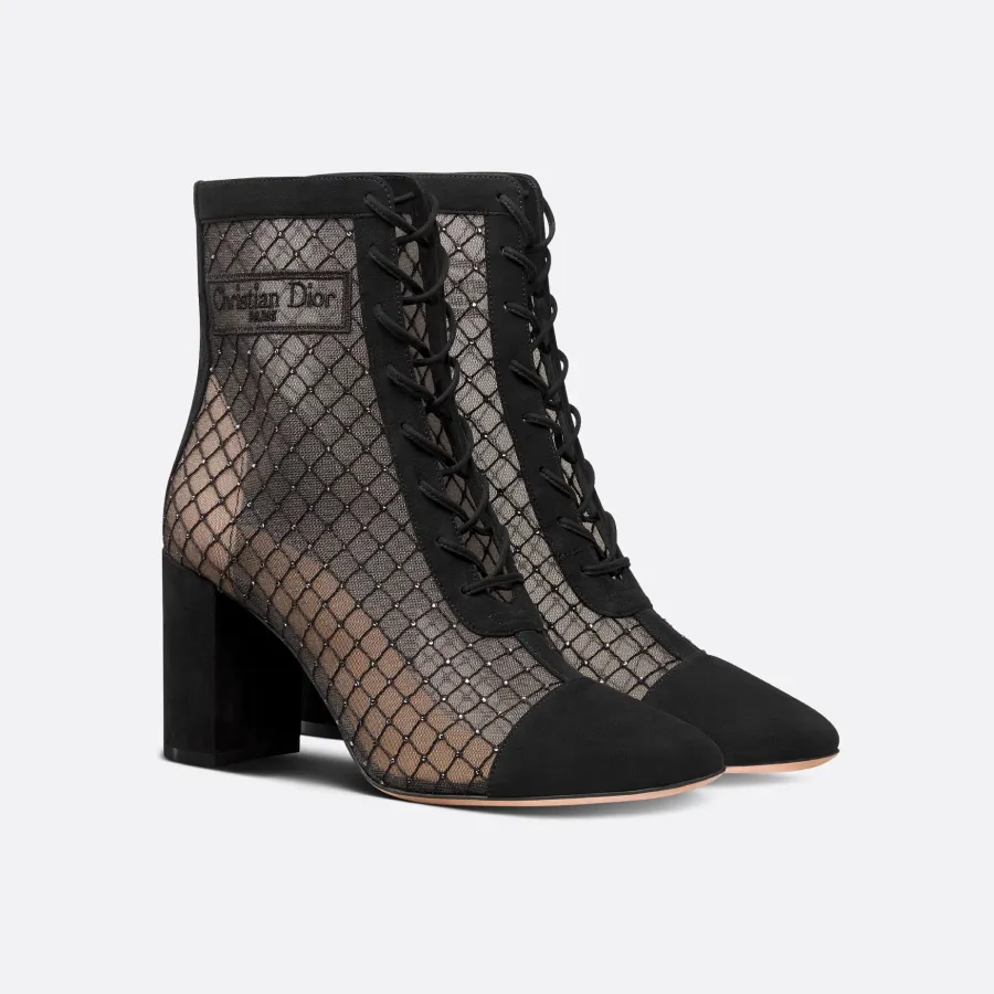 Dior ankle black boots with high heels
