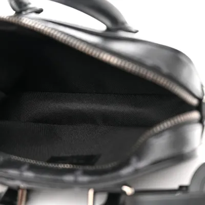 Louis Vuitton Nano Porte Documents Voyage BB Black Monogram Eclipse Canvas Silver Hardware