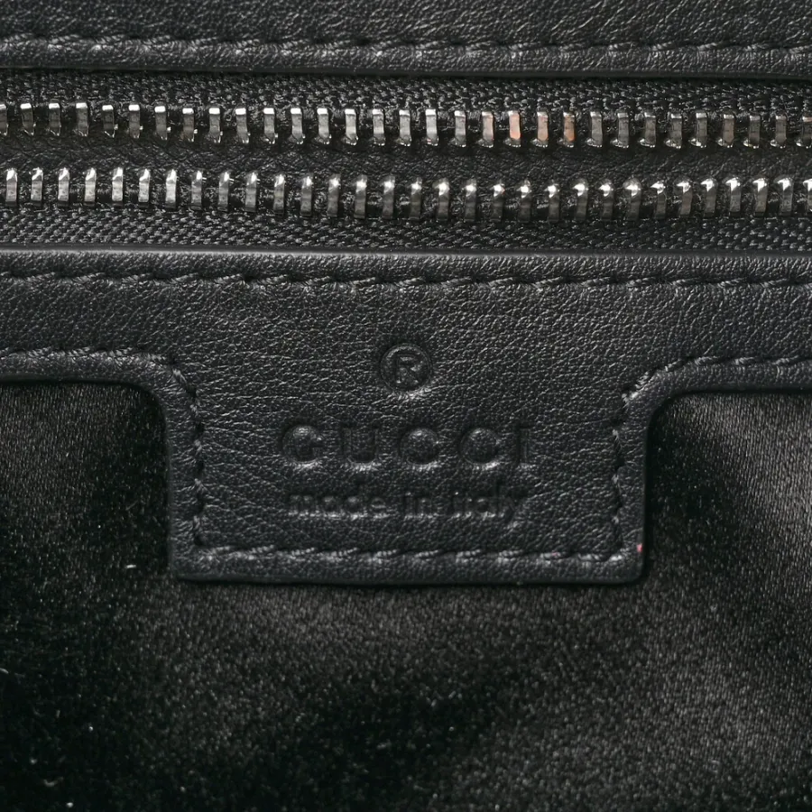 Gucci Small Jackie 1961 Hobo Black GG Monogram Velvet Silver Hardware