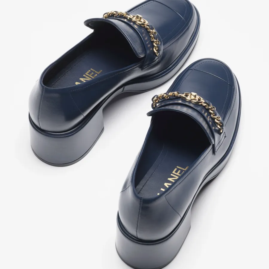 Chanel Navy calfskin Loafers