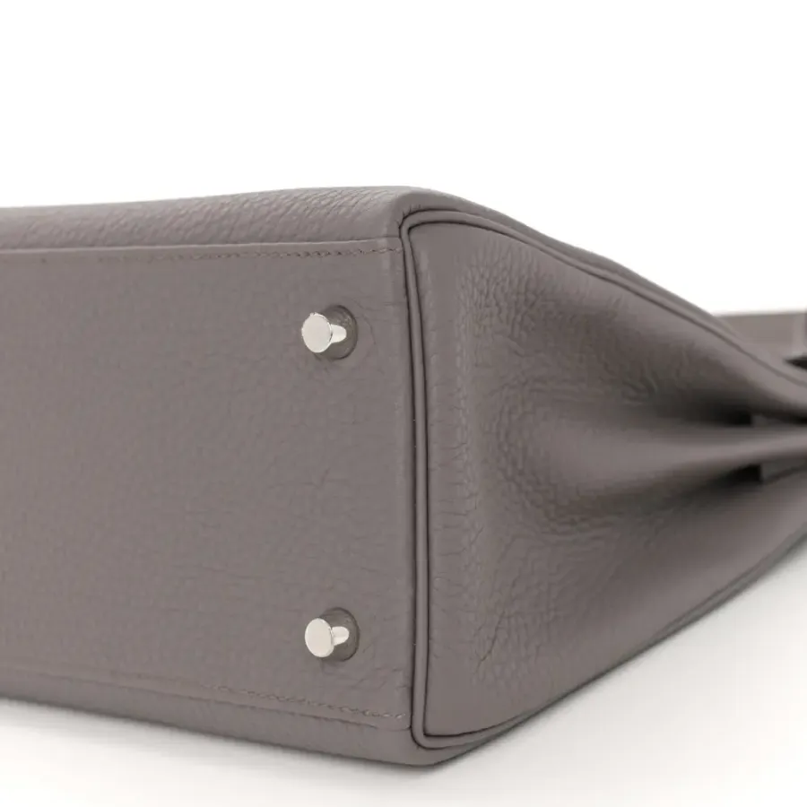 Hermès Kelly Retourne 28 Etain Togo Leather Palladium Hardware