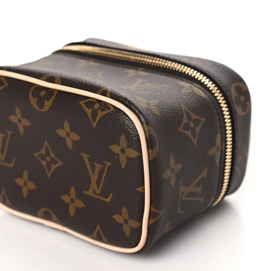 Louis Vuitton Nano Nice Monogram Canvas Gold Hardware