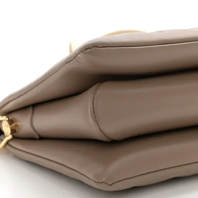 Louis Vuitton Coussin PM Taupe Embossed Monogram Lambskin Leather Gold Hardware