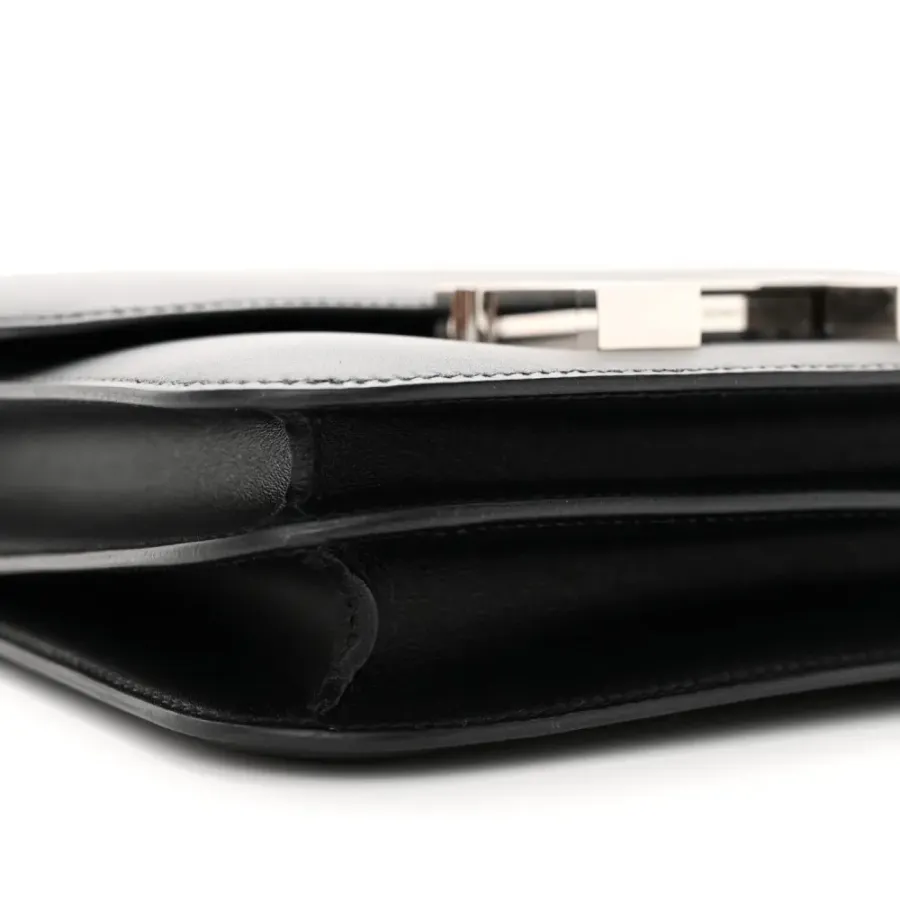 Hermès Constance 18 Black Ombre Veau Monsieur & Lizard Leather Palladium Silver Hardware