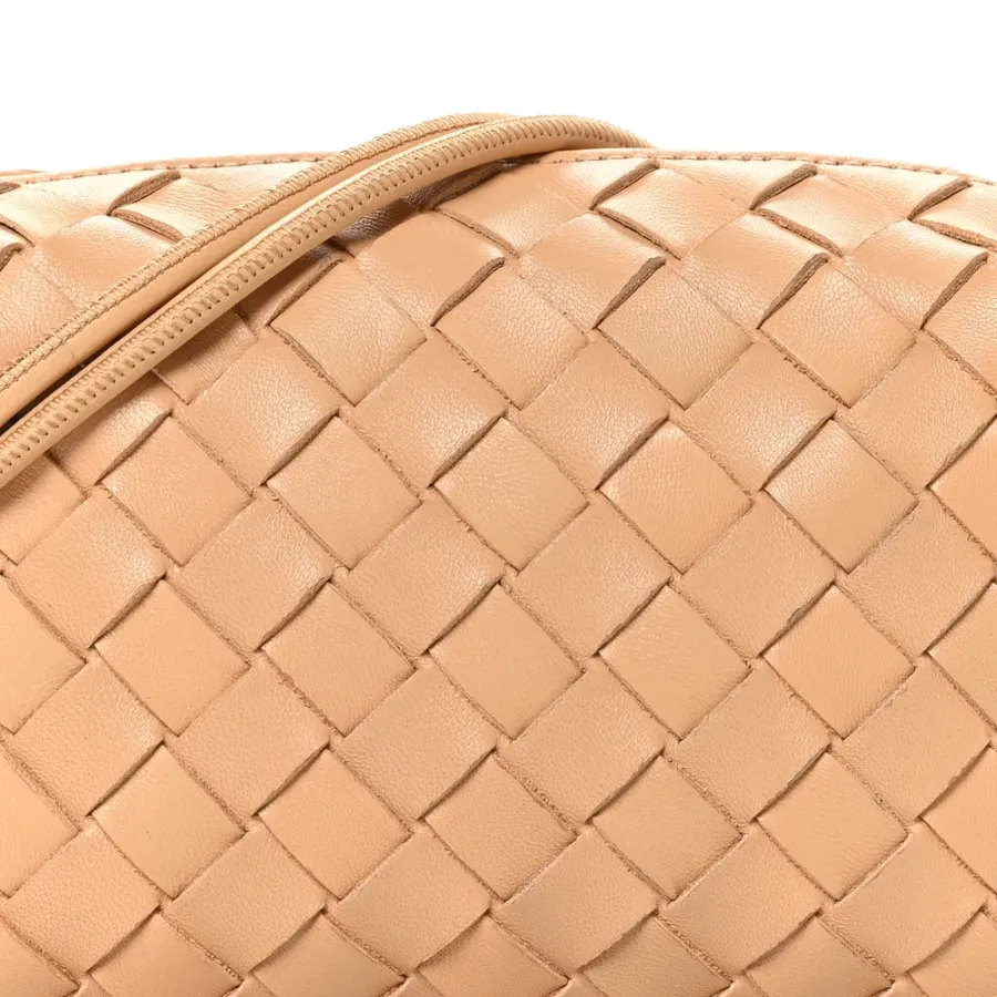 Bottega Veneta Mini Loop Camera Bag Almond Nappa Leather