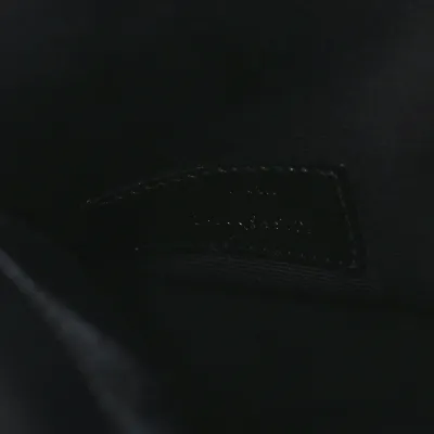 Saint Laurent Medium Uptown Clutch Black Chevron Monogram Calfskin Matelasse Leather Gold Hardware