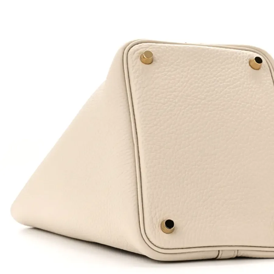 Hermès Picotin Lock 18 PM Béton Taurillon Clemence Leather Gold Hardware