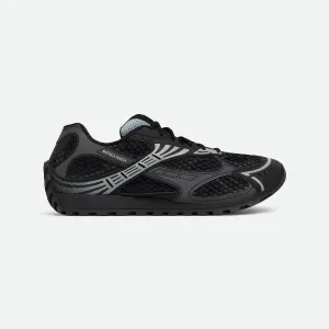 Bottega Veneta Orbit Sneakers In Black Technical Fabric And Mesh Lace-Up Sneaker