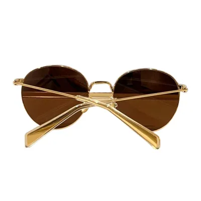 Celine Round frame glasses brown/green/black color Size 51口21-145