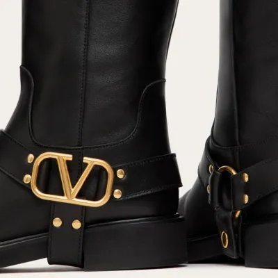 VALENTINO VLOGO SIGNATURE Calf leather ankle boots (heel 3 cm high)