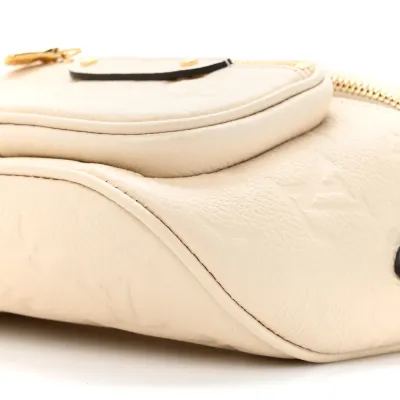 Louis Vuitton Mini Bumbag Cream Empreinte Leather Gold Hardware
