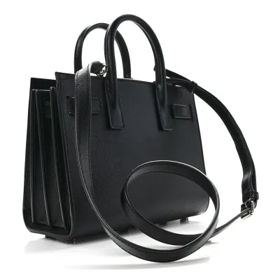 Saint Laurent Nano Sac De Jour Black Grained Calfskin Leather