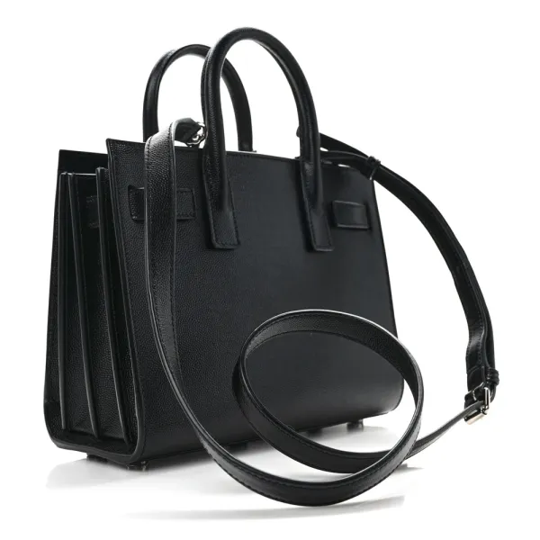 Saint Laurent Nano Sac De Jour Black Grained Calfskin Leather - Image 2