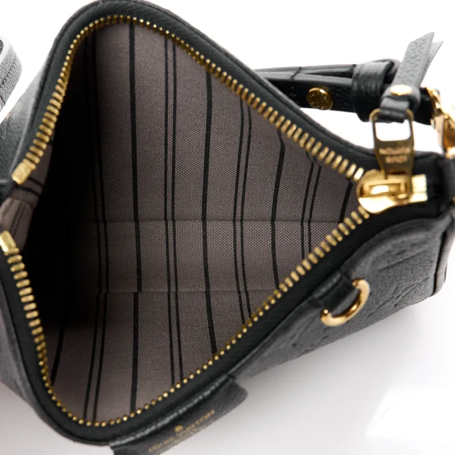 Louis Vuitton Easy Pouch on Strap PM Black Empreinte Leather Gold Hardware