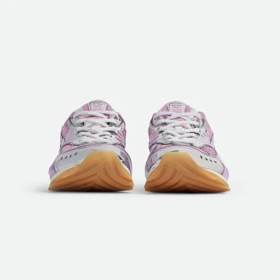 Bottega Veneta Orbit Sneakers In Silver/Pink Technical Fabric And Mesh Lace-Up Sneaker