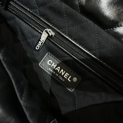 Chanel 22bags Black Black Buckle / Black Silver Buckle Shoulder Bags
