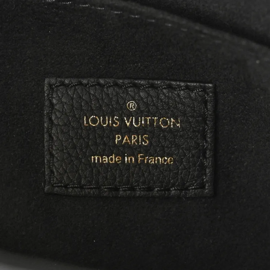 Louis Vuitton Lock & Go Tote PM Black Calfskin Leather Gold Hardware