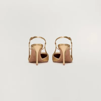 VALENTINO Metallic strappy heels (8cm high heel)