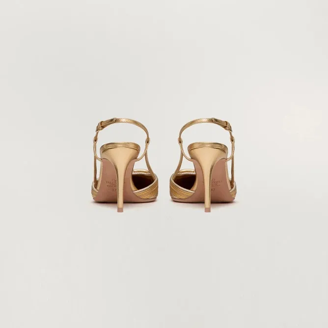 VALENTINO Metallic strappy heels (8cm high heel)