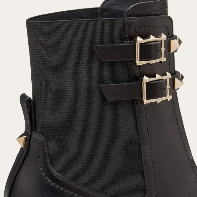 VALENTINO ROCKSTUD Calf rivet ankle boots (heel height 7cm)
