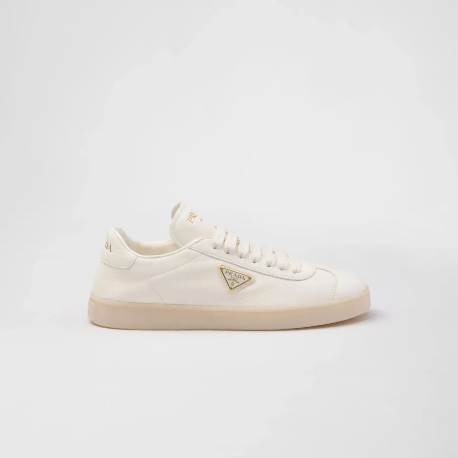 PRADA white leather sneakers
