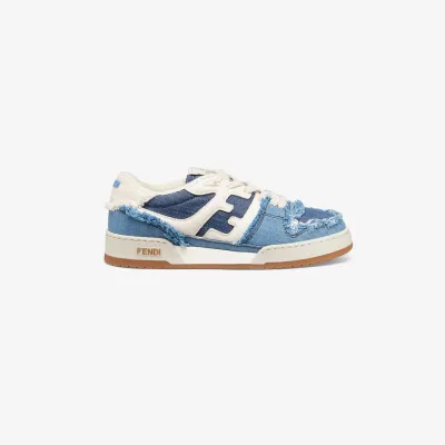FENDI Blue denim low-top shoes Sneakers