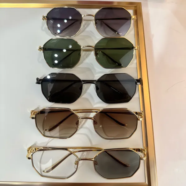 Cartier glasses black/grey/green/transparent grey/brown color Size 58-19-135 - Image 7