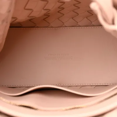 Bottega Veneta Small Intrecciato Andiamo Shoulder Bag Nude Nappa Leather