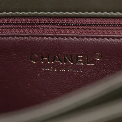 Chanel Trendy CC Flap Medium in Dark Khaki Lambskin