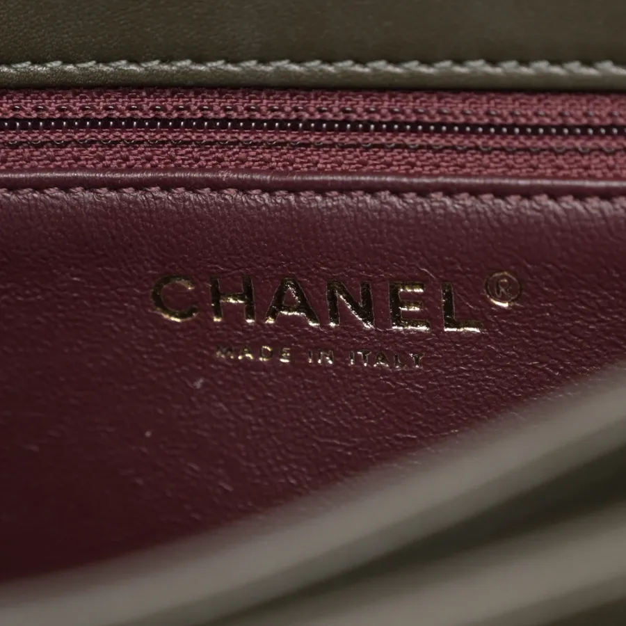 Chanel Trendy CC Flap Medium in Dark Khaki Lambskin