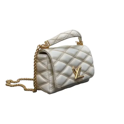 Louis Vuitton GO-14 MM White/Black/Navy Blue/Grey/Pink Lambskin Leather Gold Hardware