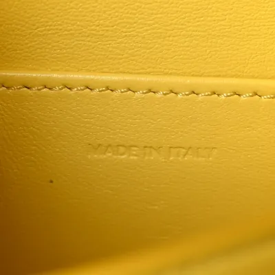 Celine Small Teen Classic Box Flap Bag Yellow Box Calfskin Leather Gold Hardware