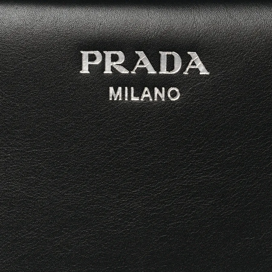 Prada Mini Shoulder Bag Black Nappa Leather Silver Hardware