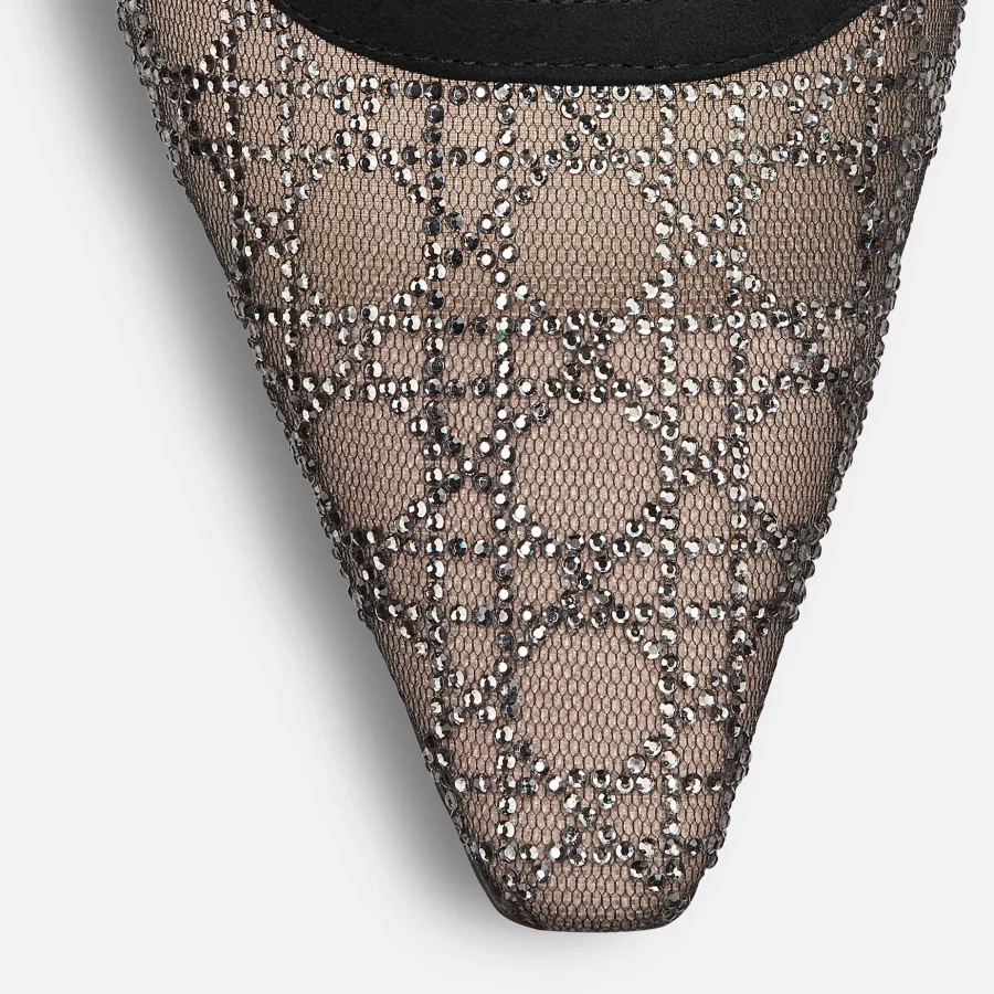 Dior black stiletto heels pointed high heels sandals