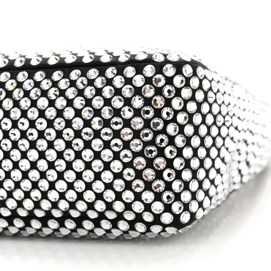 Prada Mini Re-Edition 2000 Bag Cristal Satin & Crystal Silver Hardware