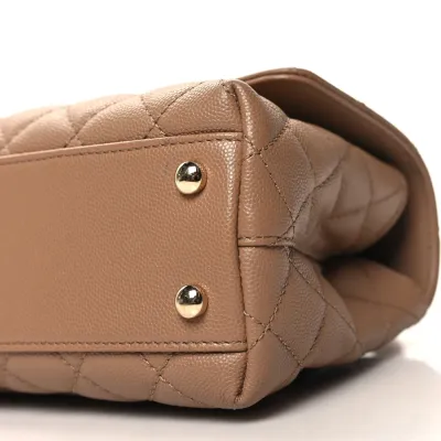 Grade Chanel Mini Coco Handle Bag – Brown Caviar