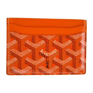 Goyard Small Card Holder Orange Goyardine Printed Canvas