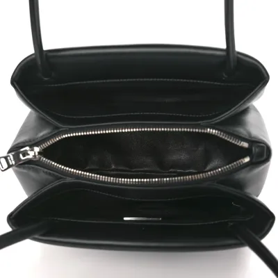 Prada Mini Shoulder Bag Black Nappa Leather Silver Hardware