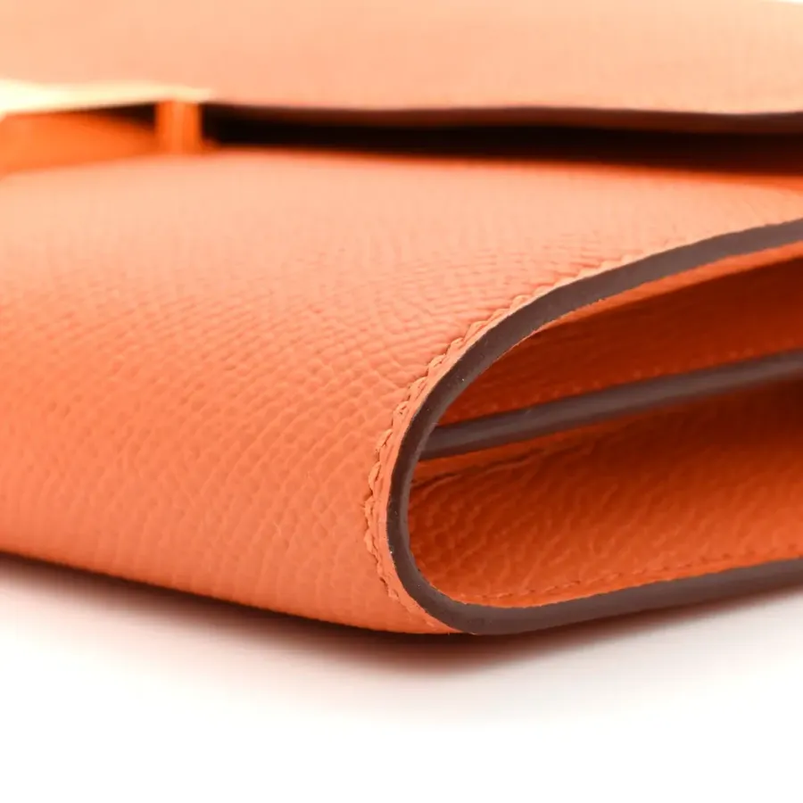 Hermès Constance Long Wallet To Go Orange Epsom Leather Gold Hardware