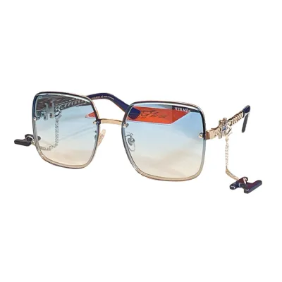 Hermès square frame glasses orange/green/white/black gold/black silver/blue/brown color Size 60口17-140