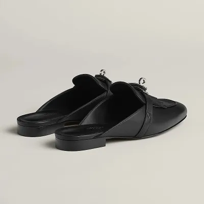 HERMES Oz Mule black Slippers