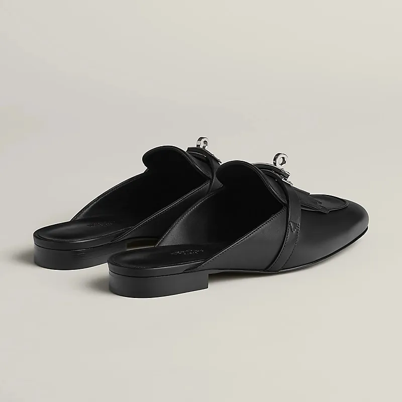 HERMES Oz Mule black Slippers