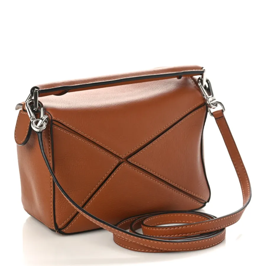 Loewe Puzzle Bag Mini Tan Calfskin Leather