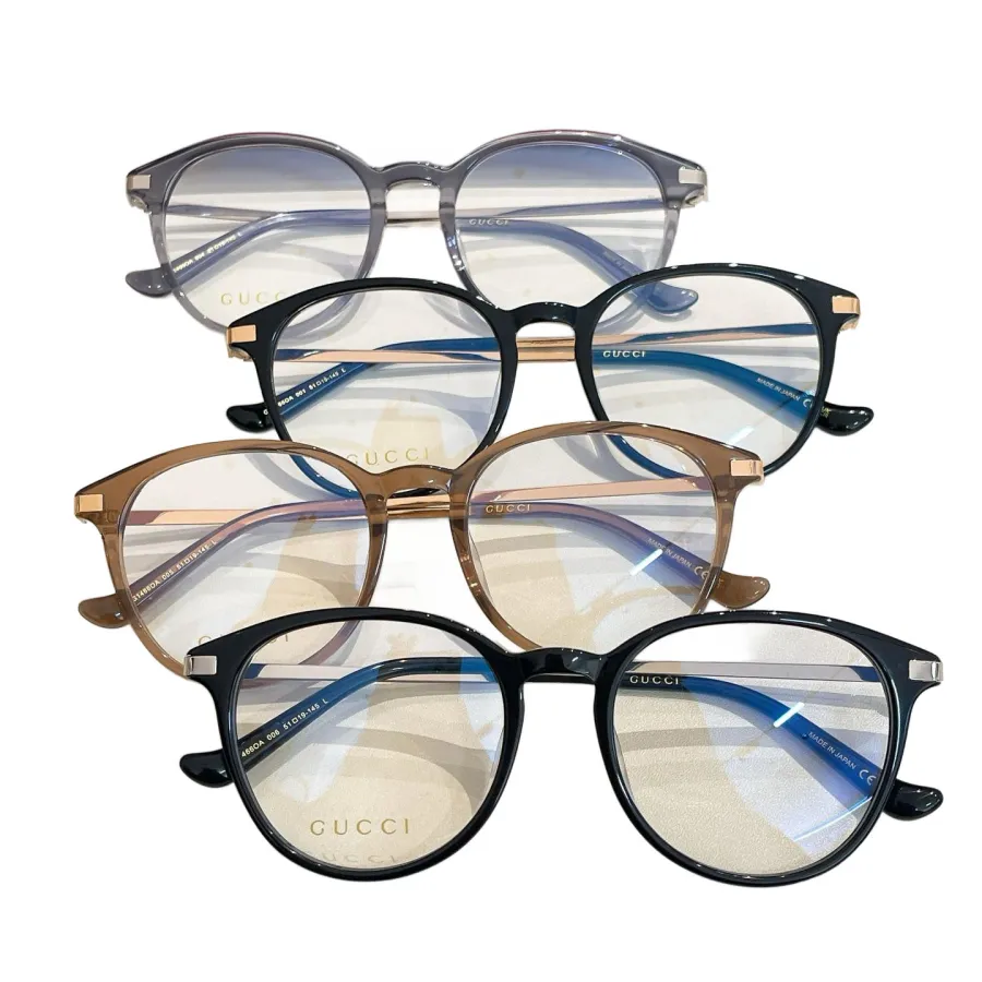 Gucci Boston frame glasses black gold/black silver/tawny/grey color Size 51口19-145