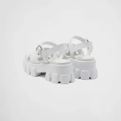 PRADA White Monolith rubber sandals
