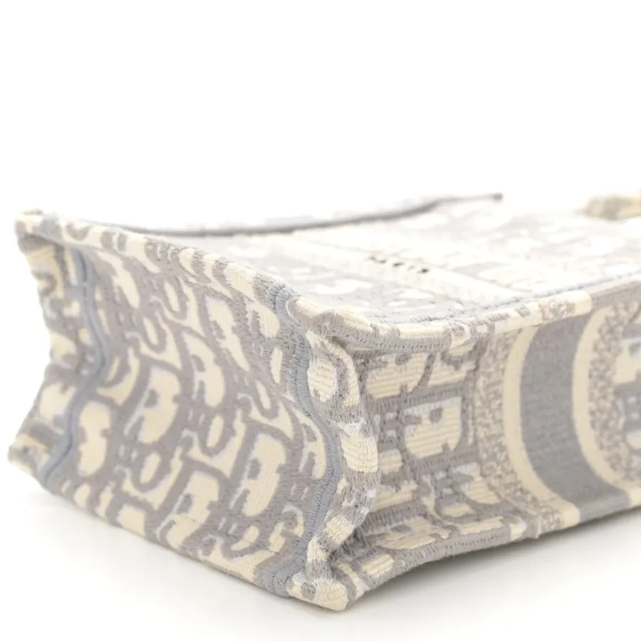 Dior Mini Book Tote Phone Bag Grey Oblique Canvas