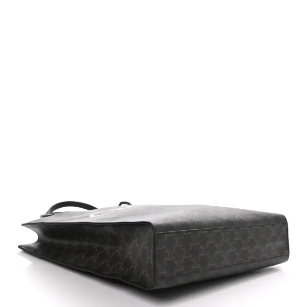 Celine Large Vertical Cabas Black Triomphe Canvas & Calfskin Leather - Image 6