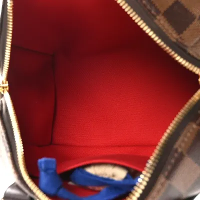 Louis Vuitton Speedy Bandouliere 20 Damier Ebene Canvas Brass Hardware