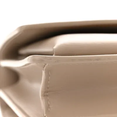 Saint Laurent Medium Sunset Dark Beige Monogram Calfskin Leather Aged Gold Hardware