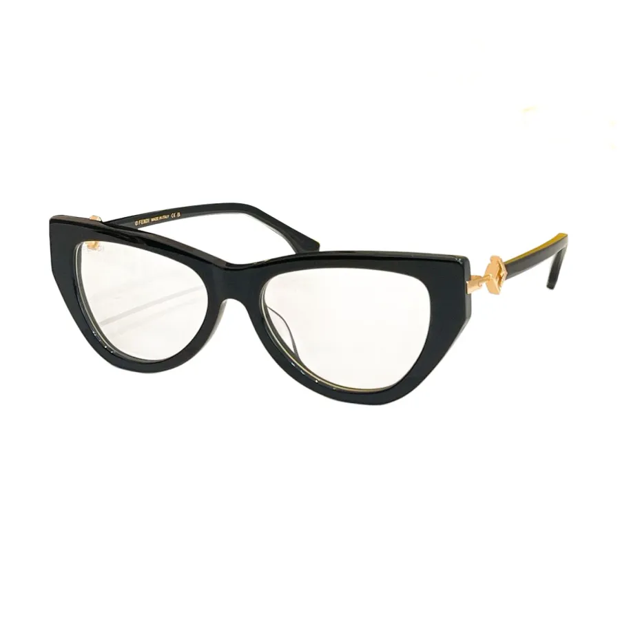Fendi Cat Eye glasses black gold/black/red/ivory/leopard/brown white/brown leopard/black brown/brown red color Size 54口17-140